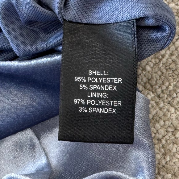 Christian Lacroix Velvet Wide Leg Pants with Built-In under pants – Blue Gray - Picture 4 of 5